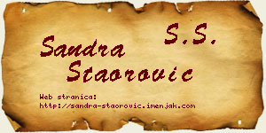 Sandra Staorović vizit kartica